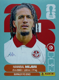 2026 FIFA World Cup Stickers #TUN14 Hannibal Mejbri