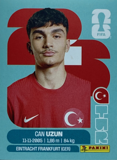 2026 FIFA World Cup Stickers #TUR17 Can Uzun