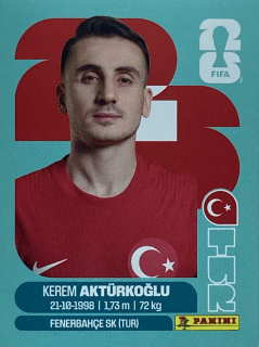 2026 FIFA World Cup Stickers #TUR19 Kerem Aktürkoğlu