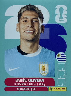2026 FIFA World Cup Stickers #URU07 Mathías Olivera