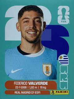 2026 FIFA World Cup Stickers #URU10 Federico Valverde