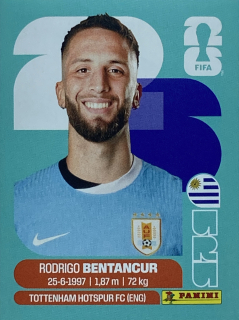 2026 FIFA World Cup Stickers #URU12 Rodrigo Bentancur