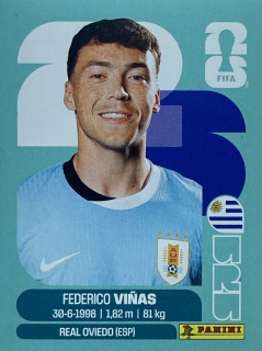 2026 FIFA World Cup Stickers #URU18 Federico Viñas