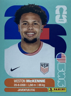 2026 FIFA World Cup Stickers #USA10 Weston McKennie