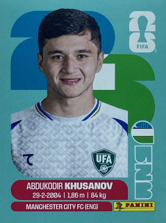 2026 FIFA World Cup Stickers #UZB09 Abdukodir Khusanov