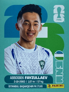 2026 FIFA World Cup Stickers #UZB20 Abbosbek Fayzullaev
