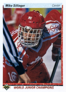 1990-91 Upper Deck #452 Mike Sillinger - WORLD JUNIOR CHAMPIONS