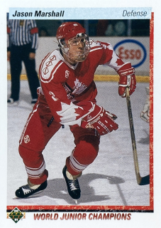 1990-91 Upper Deck #453 Jason Marshall - WORLD JUNIOR CHAMPIONS
