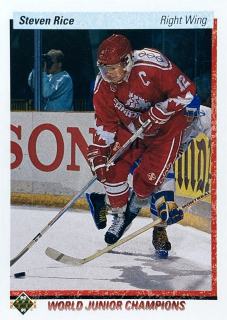 1990-91 Upper Deck #462 Steven Rice - WORLD JUNIOR CHAMPIONS