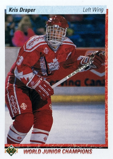 1990-91 Upper Deck #466 Kris Draper - WORLD JUNIOR CHAMPIONS