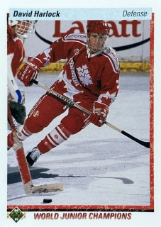1990-91 Upper Deck #470 David Harlock - WORLD JUNIOR CHAMPIONS