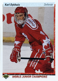 1990-91 Upper Deck #471 Karl Dykhuis - WORLD JUNIOR CHAMPIONS