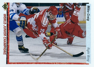 1990-91 Upper Deck #472 Mike Craig - WORLD JUNIOR CHAMPIONS