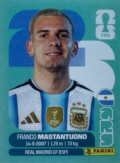 2026 FIFA World Cup Stickers #ARG15 Franco Mastantuono