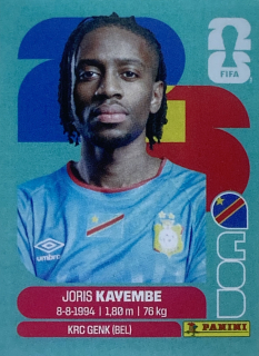 2026 FIFA World Cup Stickers #COD07 Joris Kayembe