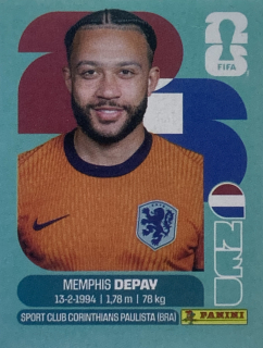 2026 FIFA World Cup Stickers #NED17 Memphis Depay