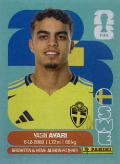 2026 FIFA World Cup Stickers #SWE11 Yasin Ayari