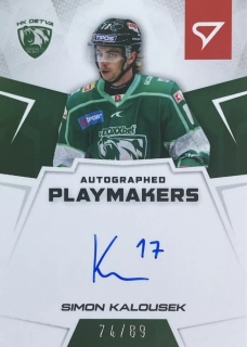 2024/25 Tipos SHL #AP-KA Simon Kalousek - AUTOGRAPHED PLAYMAKERS /89