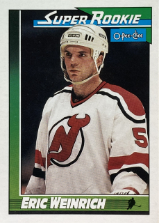 1991-92 O-Pee-Chee #010 Eric Weinrich - SUPER ROOKIE