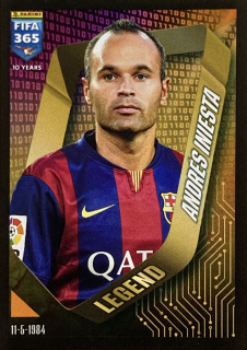 2025 FIFA 365 Stickers #022 Andrés Iniesta - LEGEND [FC Barcelona]