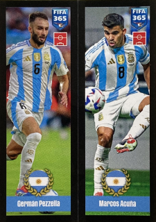 2025 FIFA 365 Stickers #416 Germán Pezzella / Marcos Acuña [Argentina]