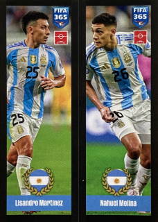 2025 FIFA 365 Stickers #418 Lisandro Martínez / Nahuel Molina [Argentina]