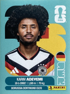 2026 FIFA World Cup Stickers #GER19 Karim Adeyemi