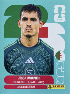 2026 FIFA World Cup Stickers #ALG07 Aïssa Mandi