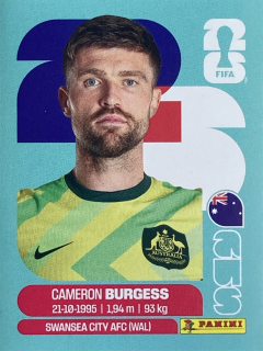 2026 FIFA World Cup Stickers #AUS08 Cameron Burgess