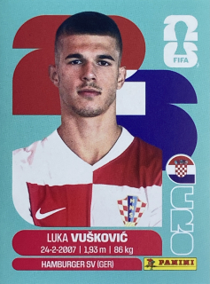 2026 FIFA World Cup Stickers #CRO06 Luka Vušković