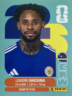 2026 FIFA World Cup Stickers #CUW12 Leandro Bacuna
