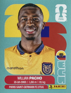 2026 FIFA World Cup Stickers #ECU06 Willian Pacho