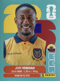 2026 FIFA World Cup Stickers #ECU14 John Yeboah