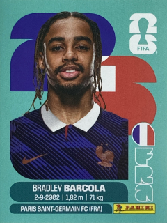 2026 FIFA World Cup Stickers #FRA16 Bradley Barcola