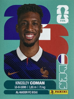 2026 FIFA World Cup Stickers #FRA18 Kingsley Coman