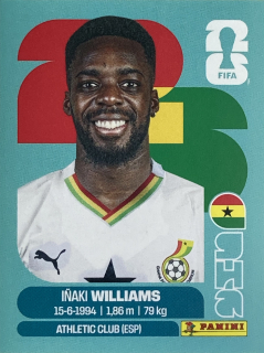 2026 FIFA World Cup Stickers #GHA15 Iñaki Williams