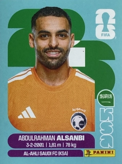 2026 FIFA World Cup Stickers #KSA03 Abdulrahman Alsanbi