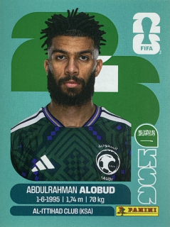 2026 FIFA World Cup Stickers #KSA17 Abdulrahman Alobud