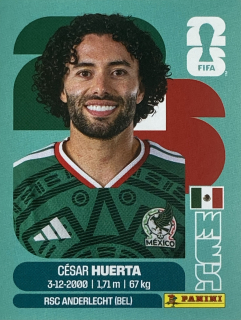 2026 FIFA World Cup Stickers #MEX20 César Huerta