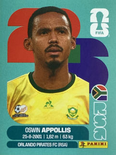2026 FIFA World Cup Stickers #RSA20 Oswin Appollis
