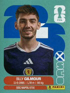 2026 FIFA World Cup Stickers #SCO12 Billy Gilmour
