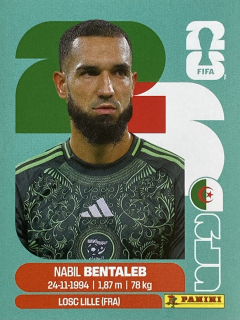 2026 FIFA World Cup Stickers #ALG12 Nabil Bentaleb