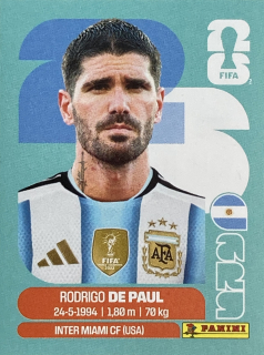 2026 FIFA World Cup Stickers #ARG10 Rodrigo De Paul