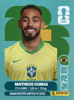 2026 FIFA World Cup Stickers #BRA17 Matheus Cunha