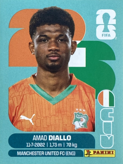 2026 FIFA World Cup Stickers #CIV15 Amad Diallo