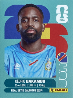 2026 FIFA World Cup Stickers #COD19 Cédric Bakambu