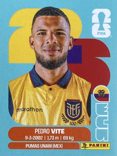 2026 FIFA World Cup Stickers #ECU12 Pedro Vite