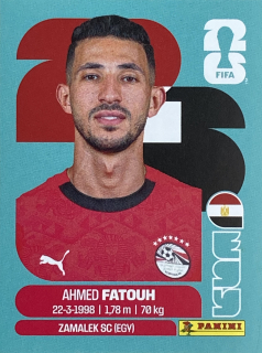 2026 FIFA World Cup Stickers #EGY09 Ahmed Fatouh