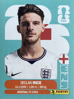 2026 FIFA World Cup Stickers #ENG10 Declan Rice