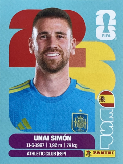 2026 FIFA World Cup Stickers #ESP02 Unai Simón